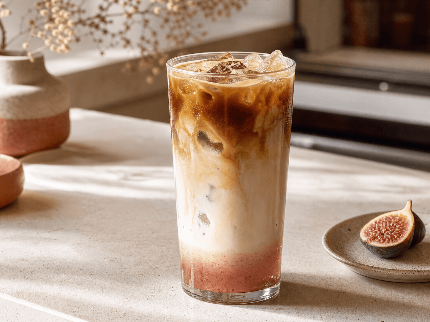 Iced Latte cu sirop de smochin
